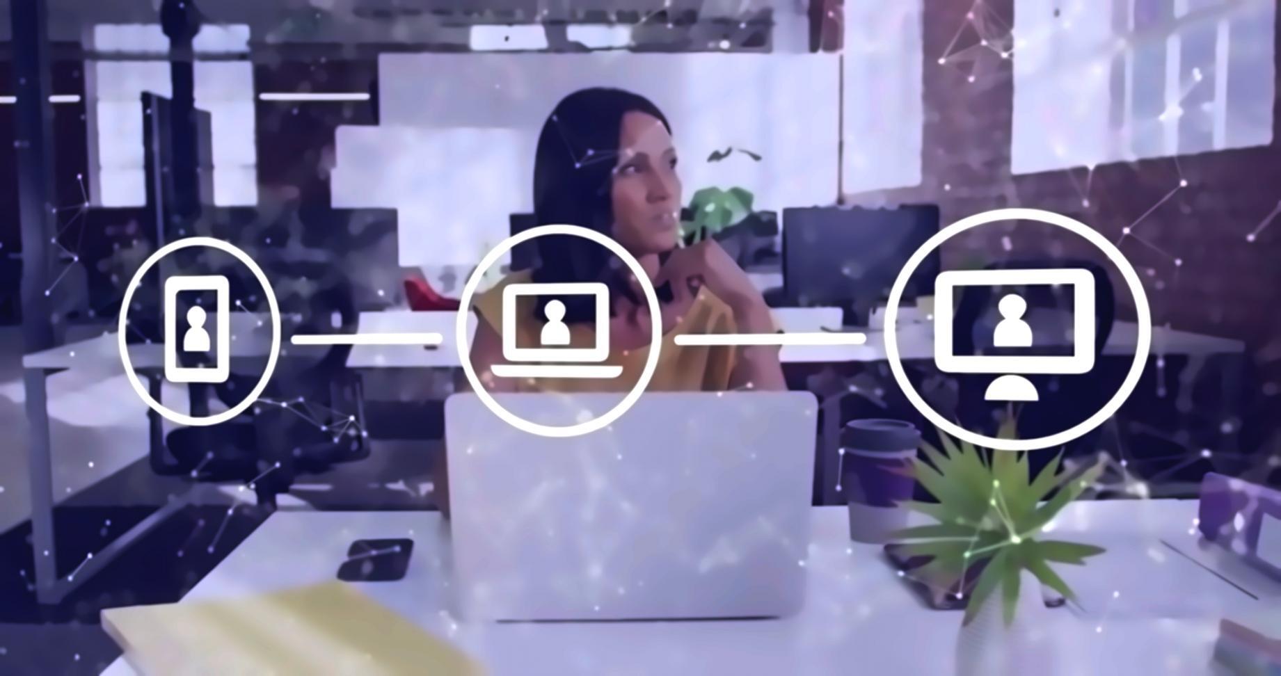 Modern classroom with students working on blockchain development projects